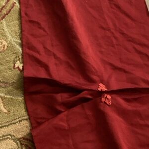 🇨🇳 ASIAN INSPIRED Bed SKIRT COTTAGE RED EUC